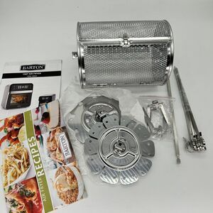 Barton 13QT 1600W Electric Air Fryer Parts - Rotisserie/Skewer Fork, Basket Tong